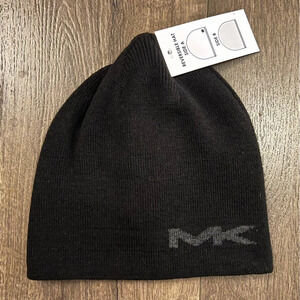NWT Michael Kors Reversible Hat Beanie Black One Size Fits Most